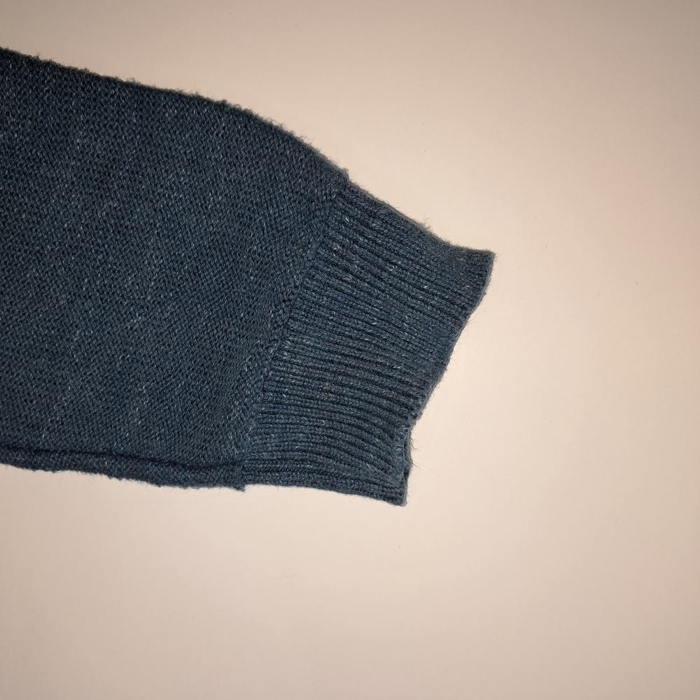 L.L. Bean Men's Teal Zip-Up Sweater Men's Large #121 - Picture 6 of 7